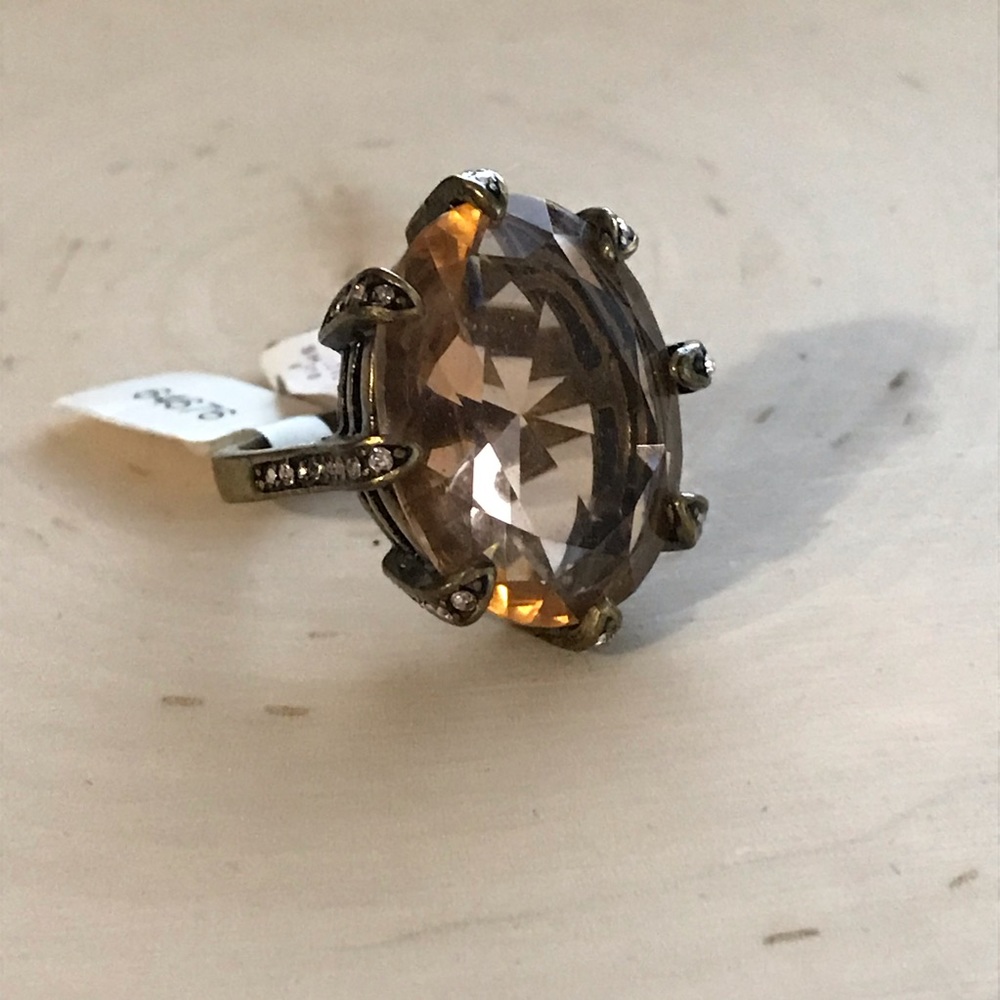 Peach Vintage Style Statement Ring